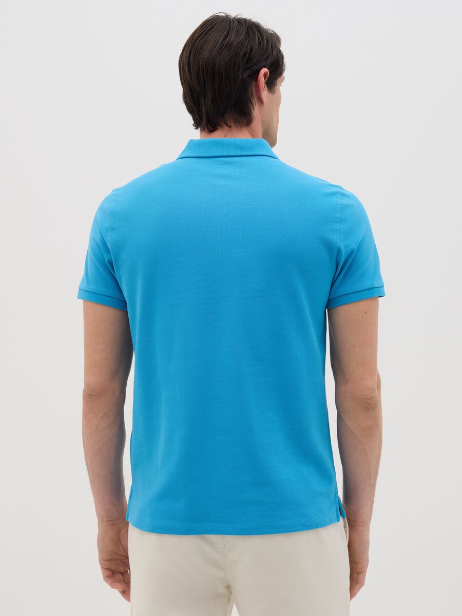 Sky Blue Piquet Cotton Polo_3