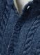 Blue m&eacute;lange hooded jacket with teddy-effect lining_2