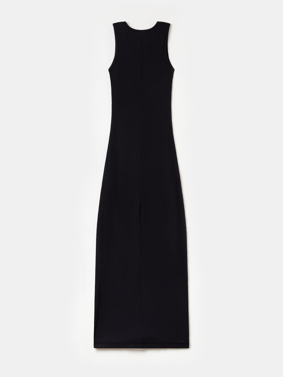 Long Shape Dress Black_5