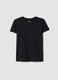 Girls&rsquo; black pure cotton regular-fit T-shirt_0