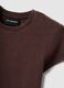 Brown fitted stretch cotton T-shirt_5
