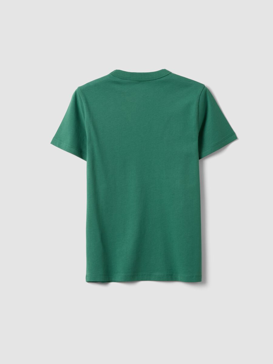 Boys&rsquo; green pure cotton regular-fit T-shirt_1