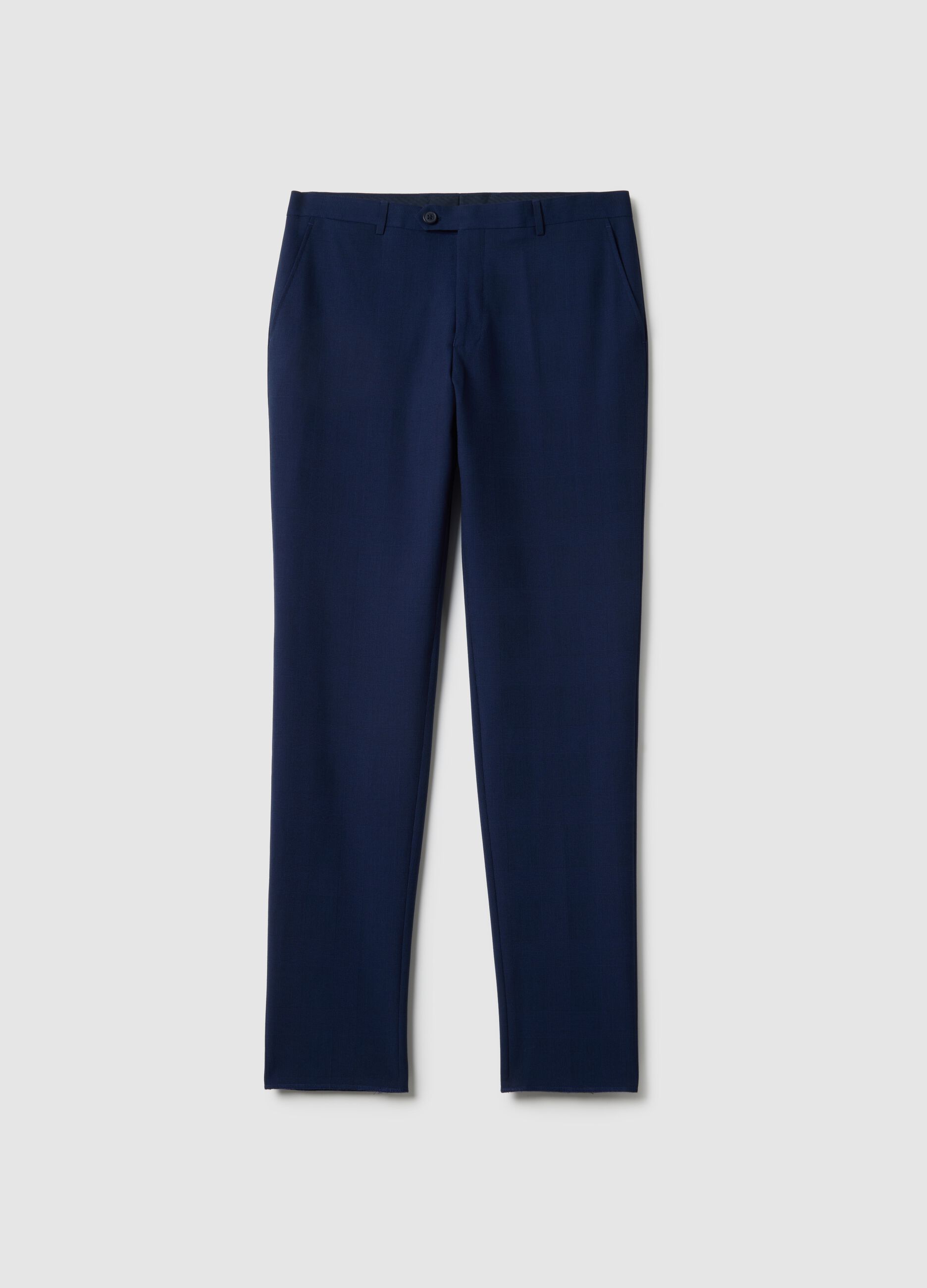 Blue Slim Fit Trousers