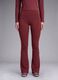 Red flared leggings in stretch fabric_2