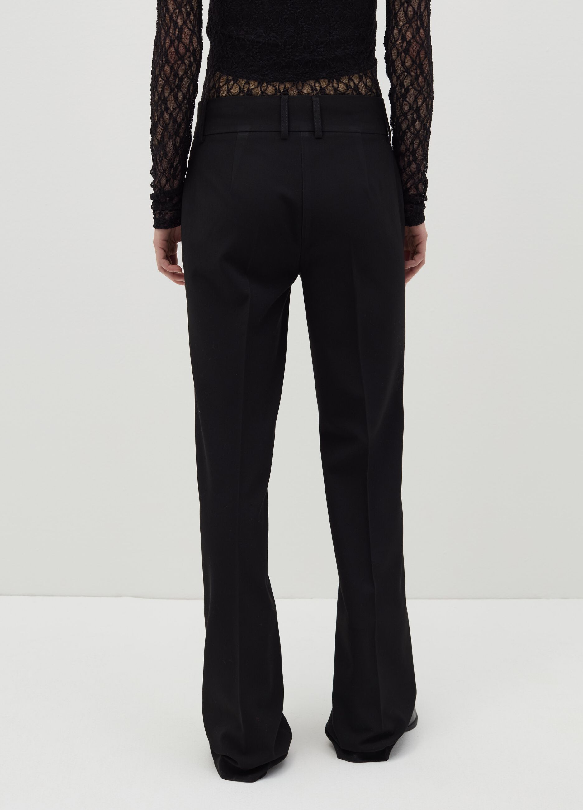Pantalone flare fit con doppio bottone