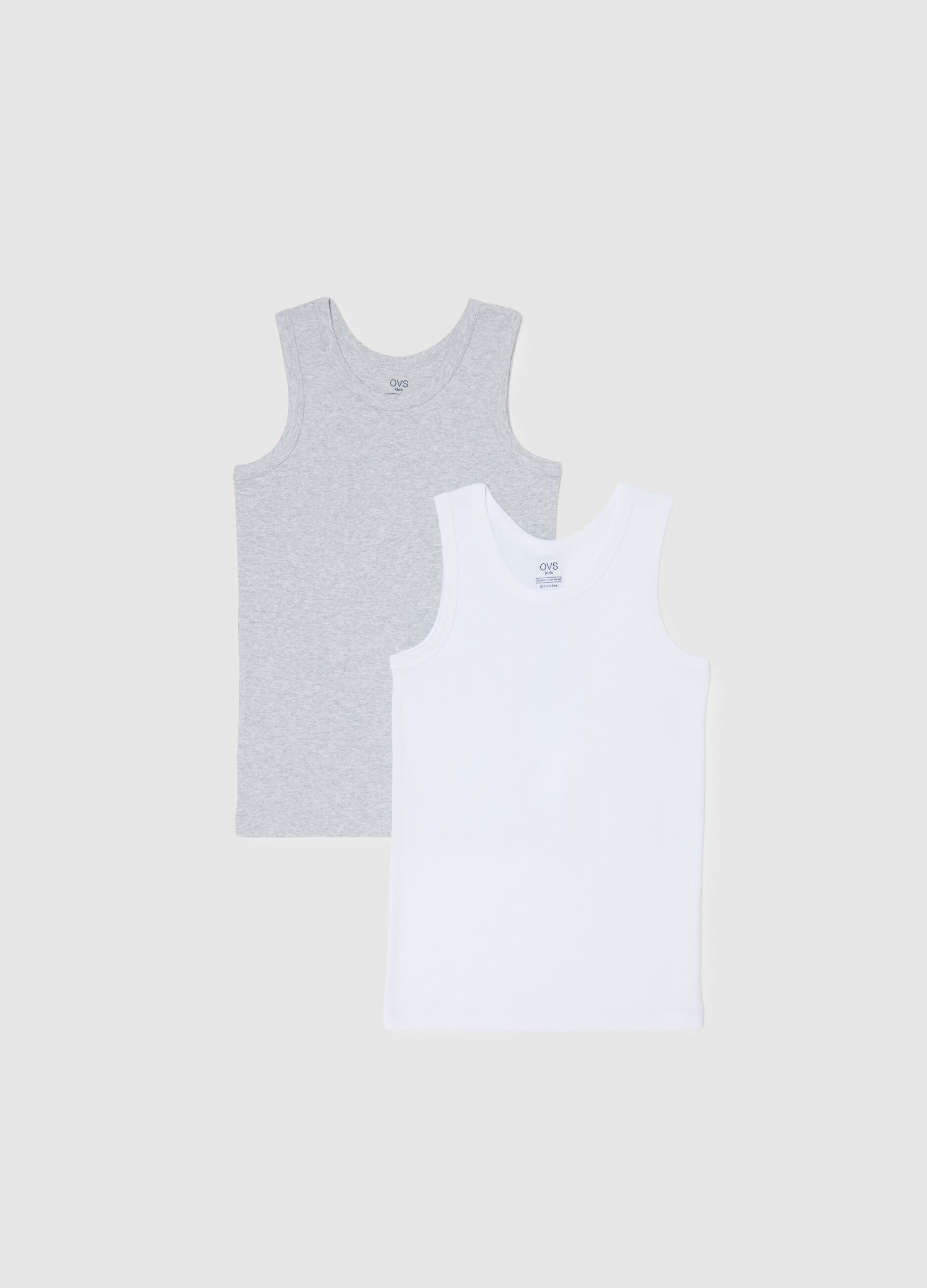 Grey cotton vest for children