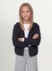 Black hooded rain jacket with zip for girls_0