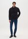 Black fleece regular fit zip jumper_1