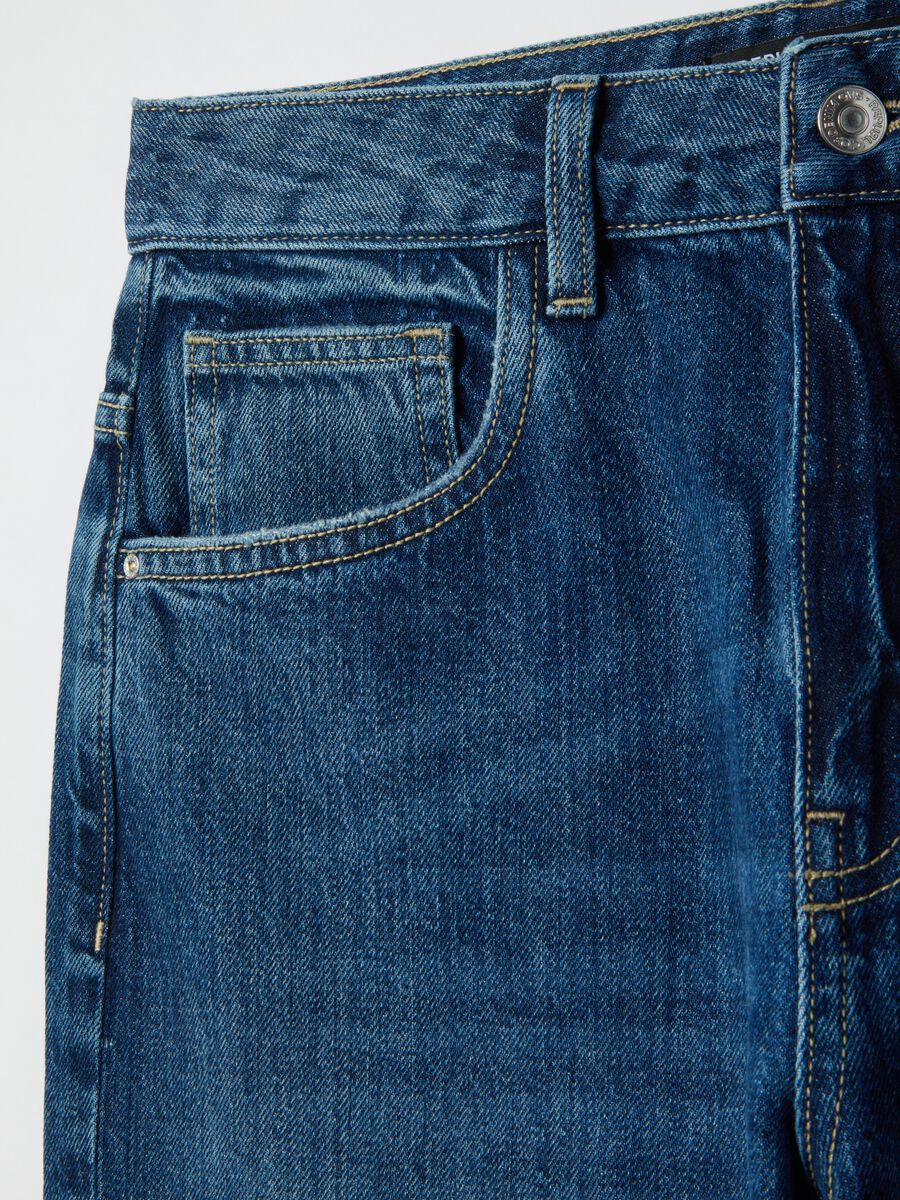 Pure Cotton Blue Baggy Fit Jeans_1