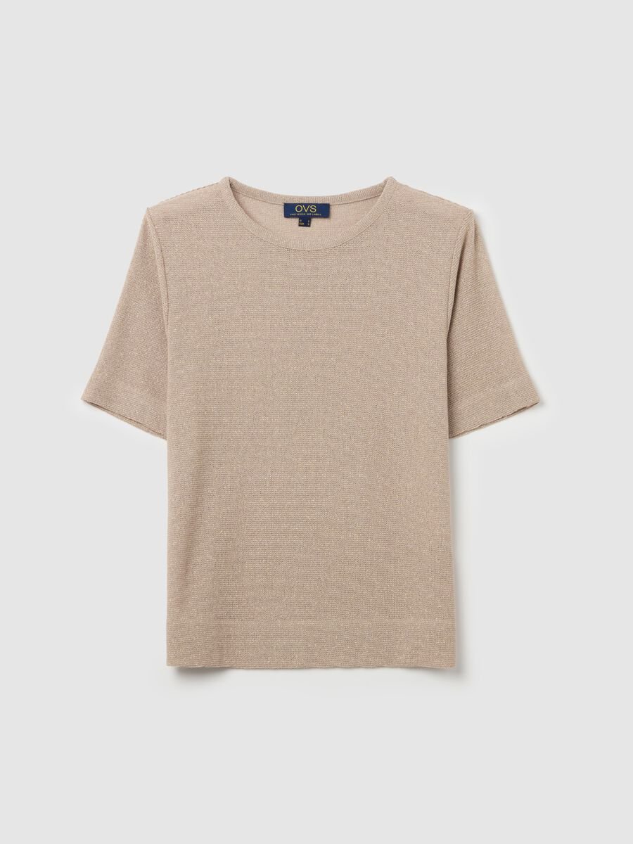 Lurex T-shirt with splits_4