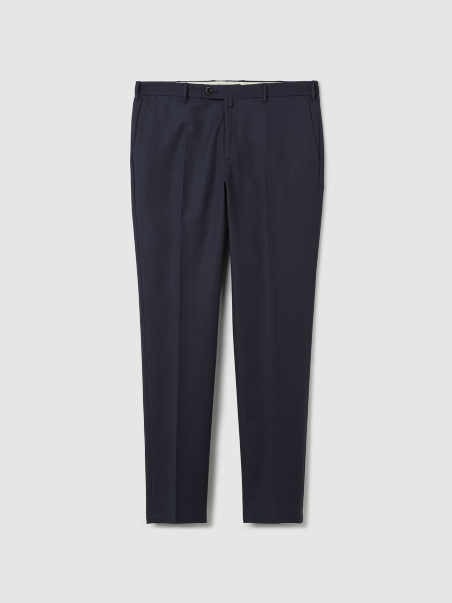 Blue slim-fit chino trousers_4