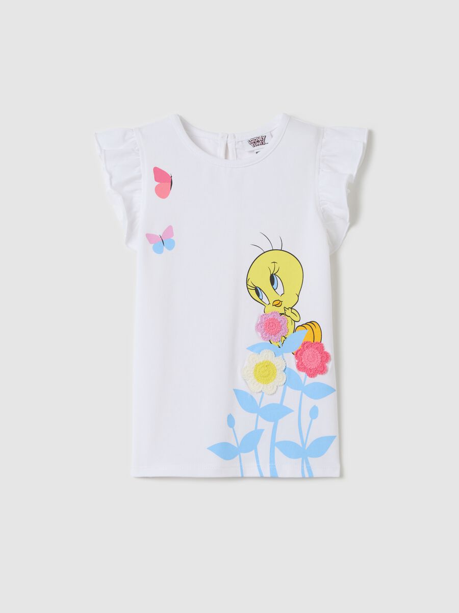 White Tank Top with Disney Tweety Print_0