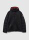 Black Padded Jacket with Hood_0