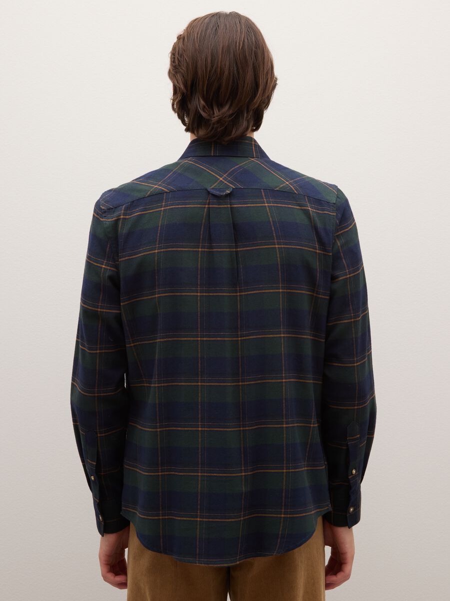 Multicolour long sleeve pure cotton regular fit check shirt_2