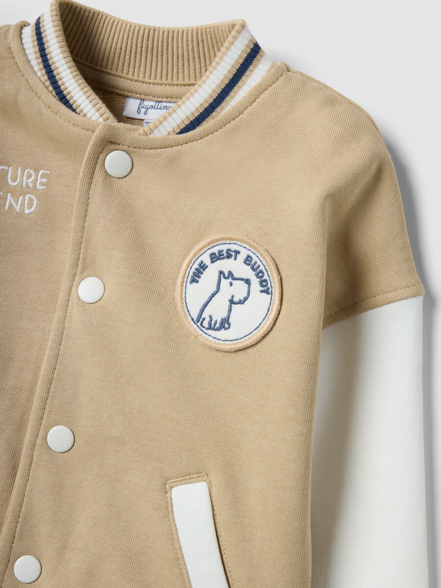 Felpa in puro cotone multicolor da bimbo oversize fit_2