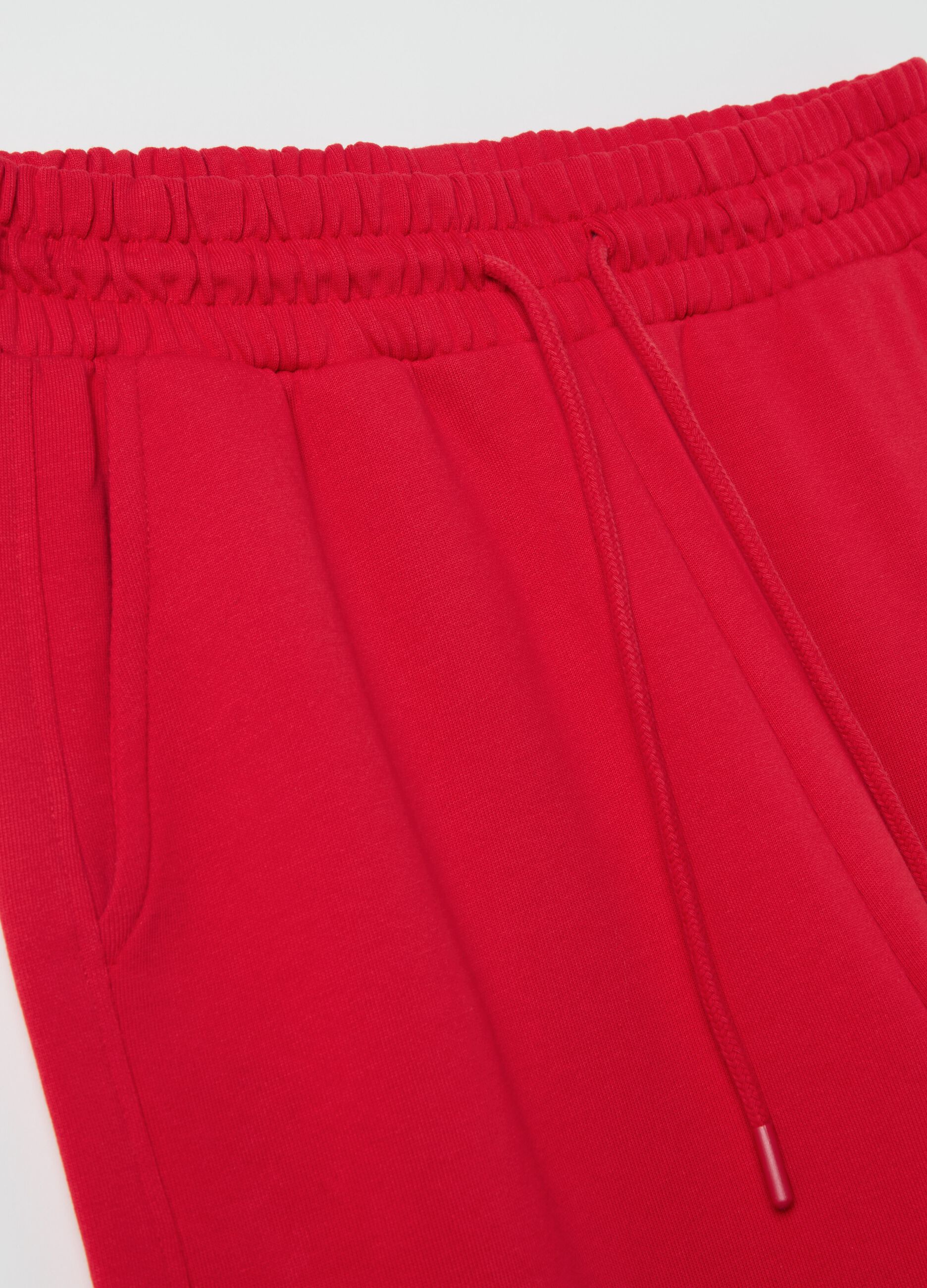 Fleece joggers with drawstring