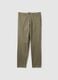 Beige chino trousers in stretch cotton slim fit_4