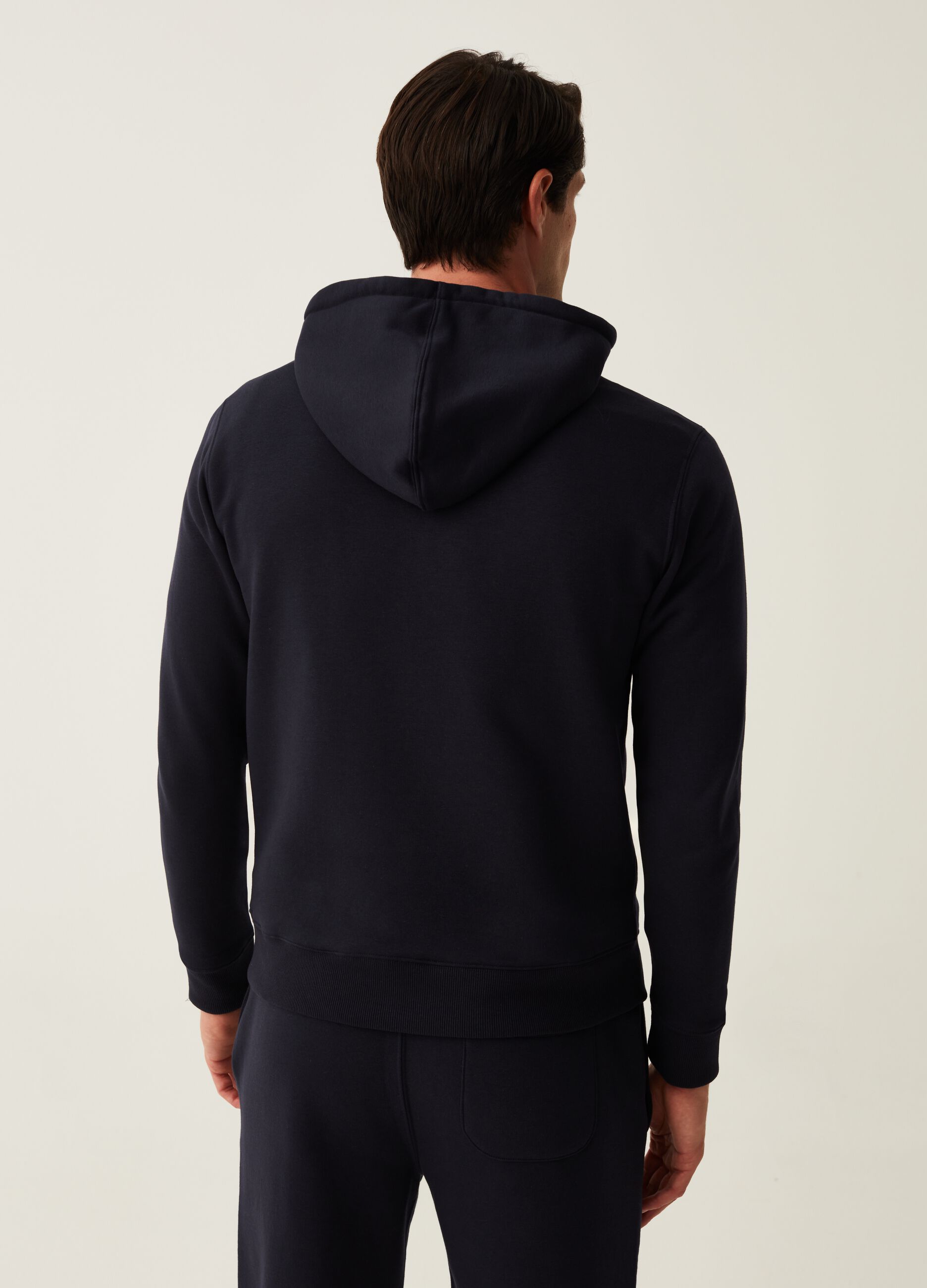 Full-zip in felpa con cappuccio_2