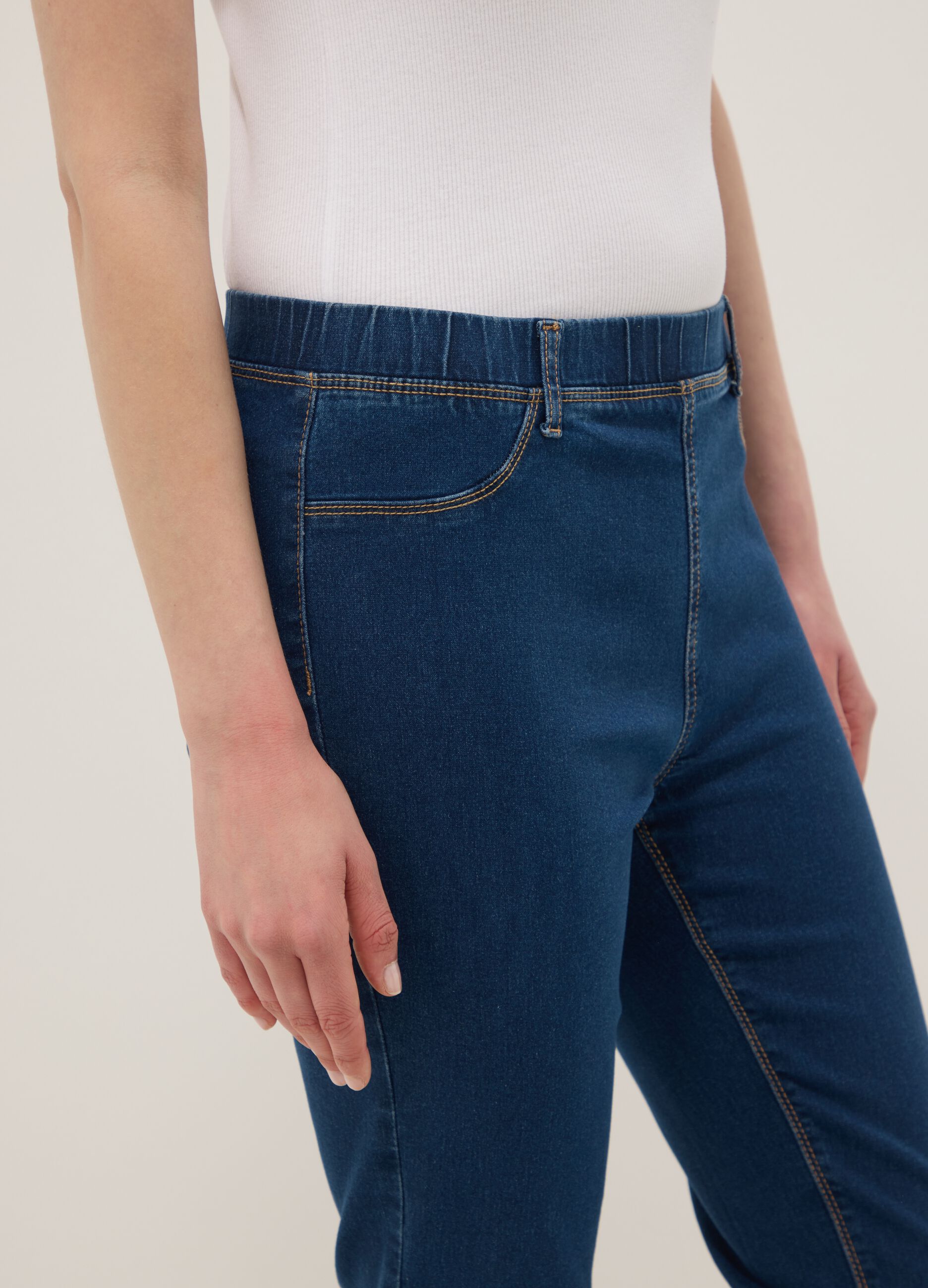 Jeans in misto cotone denim elasticizzato blu skinny fit