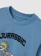 Children's blue cotton T-shirt, regular fit with print_2