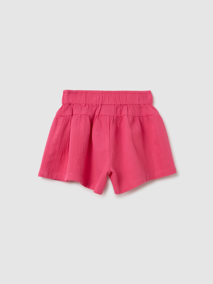 Baby girl shorts in pure pink cotton regular fit_1