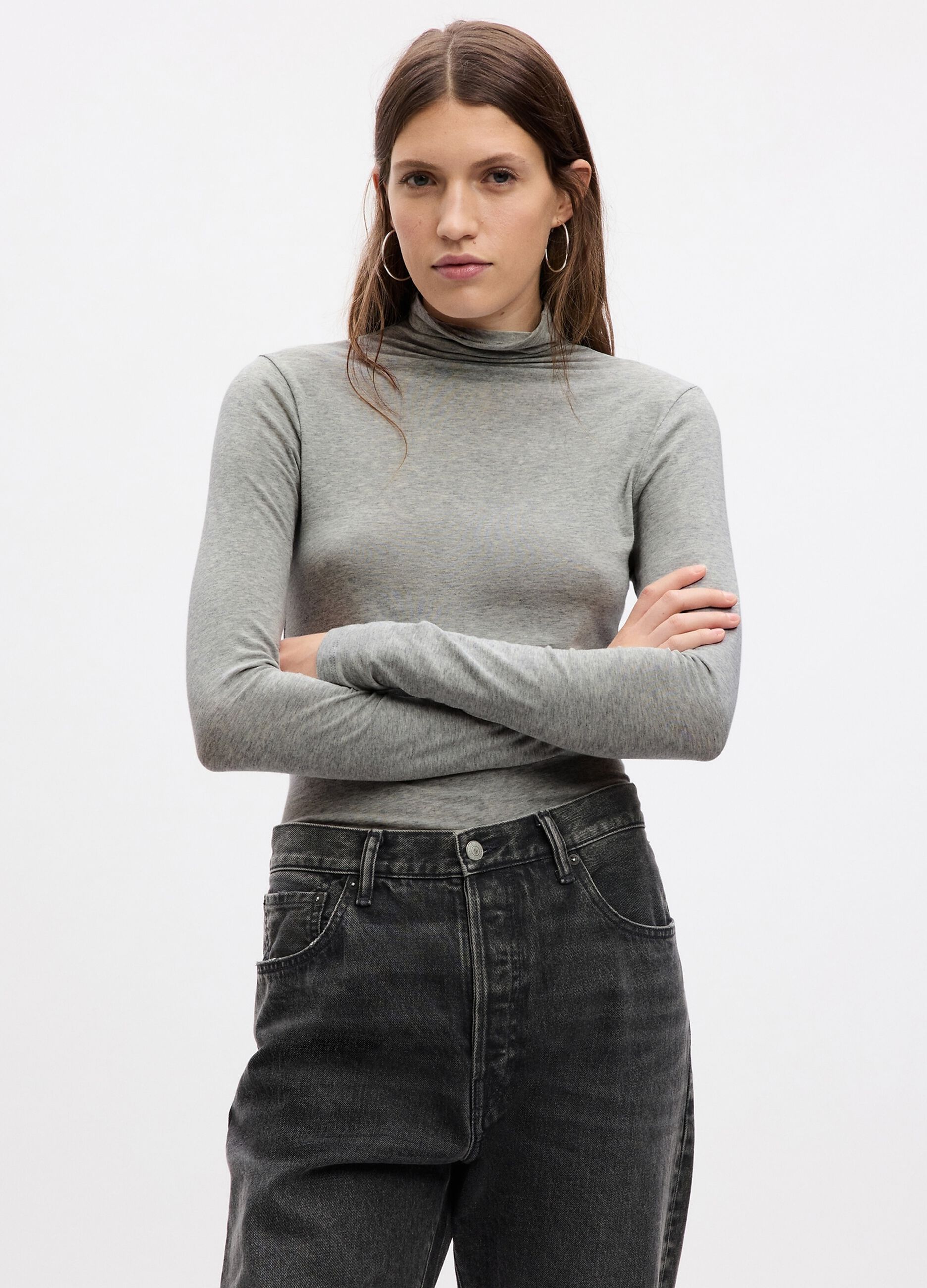 GAP T-shirt a collo alto con maniche lunghe
