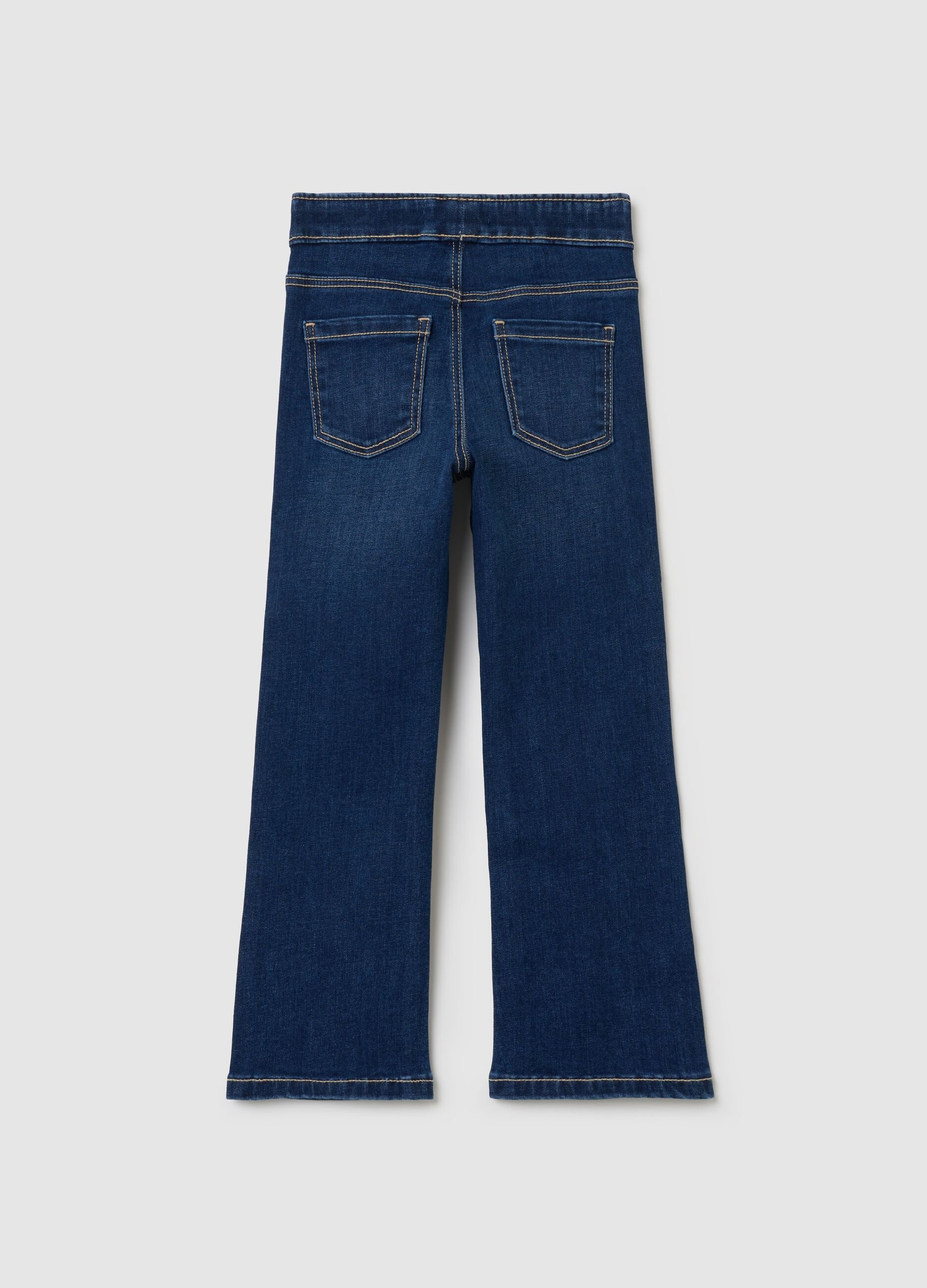 Flare-fit jeggings with pockets