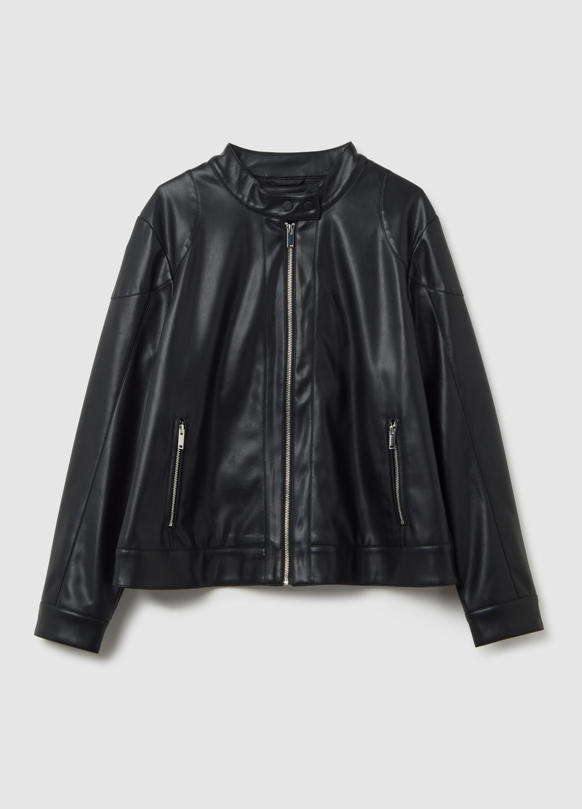 Black Faux Leather Jacket