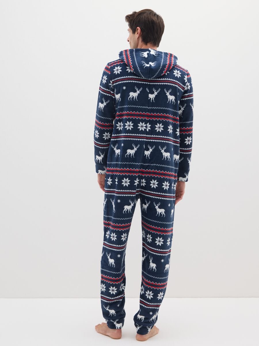 Multicolour fleece pyjamas with regular fit and Christmas pattern_2