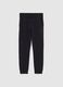 Boys' Black Cotton Regular Fit Joggers with Writing_0