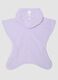 Purple pure-cotton starfish poncho for baby girls_1