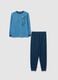 Blue and navy fleece pyjamas for boys_0