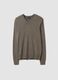 Grey viscose-blend V-neck jumper, regular fit_0