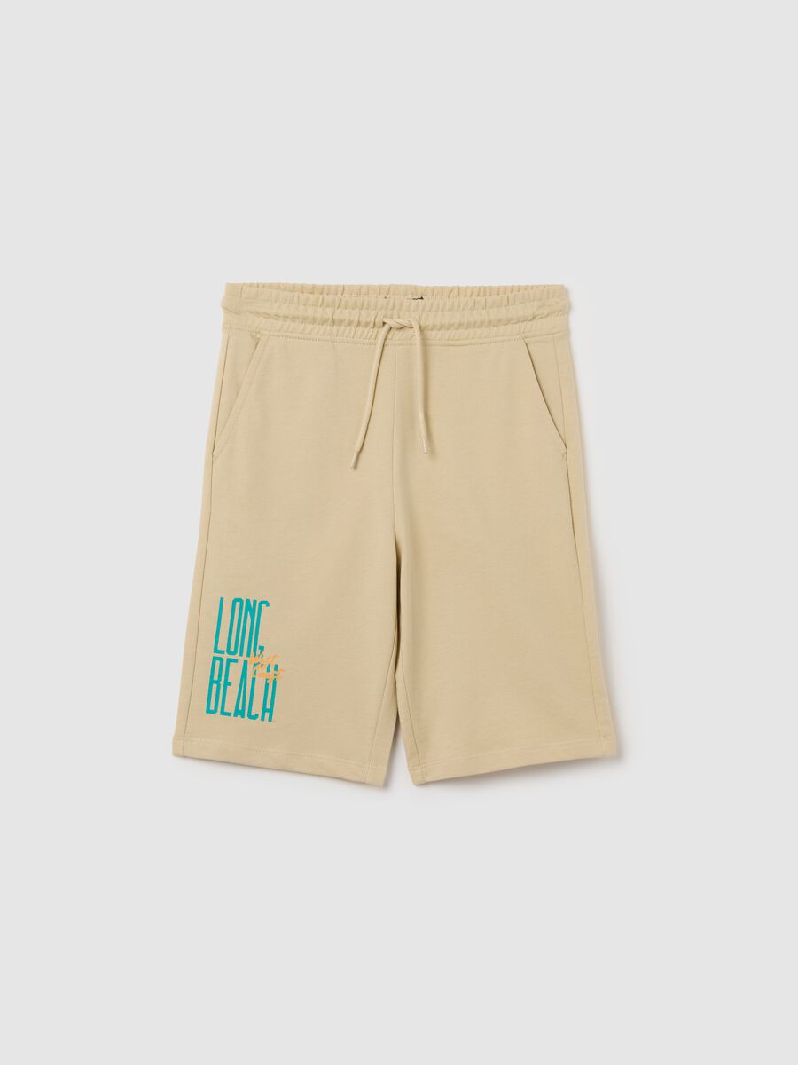 OVS Kids Beige Cotton Shorts_0