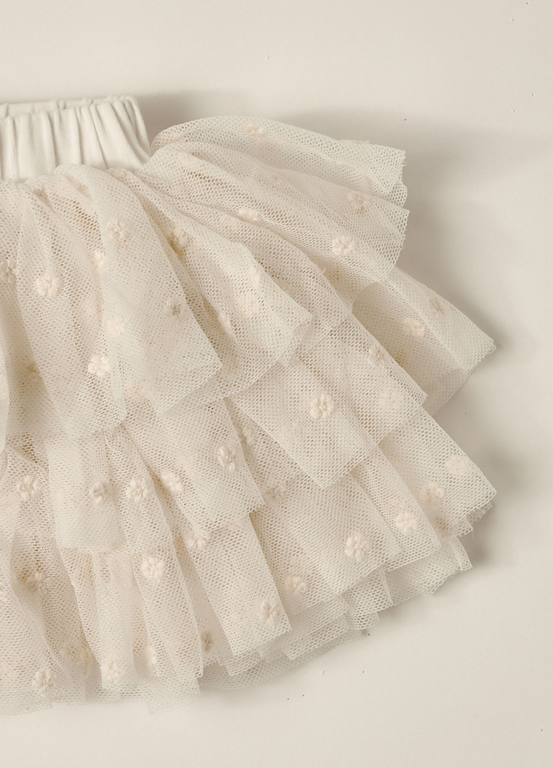 IANA newborn girl skirt + T-shirt set in tulle