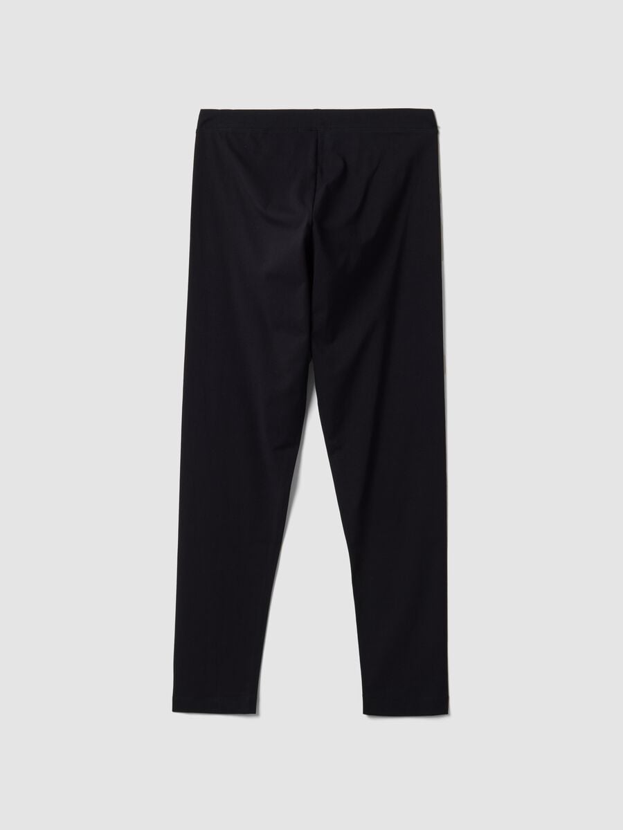 Leggings neri in cotone elasticizzato skinny fit_2