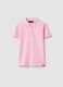 Pink organic cotton polo regular fit_0