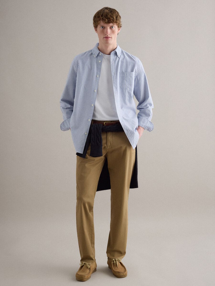 Multicolored striped pure cotton shirt regular fit_2