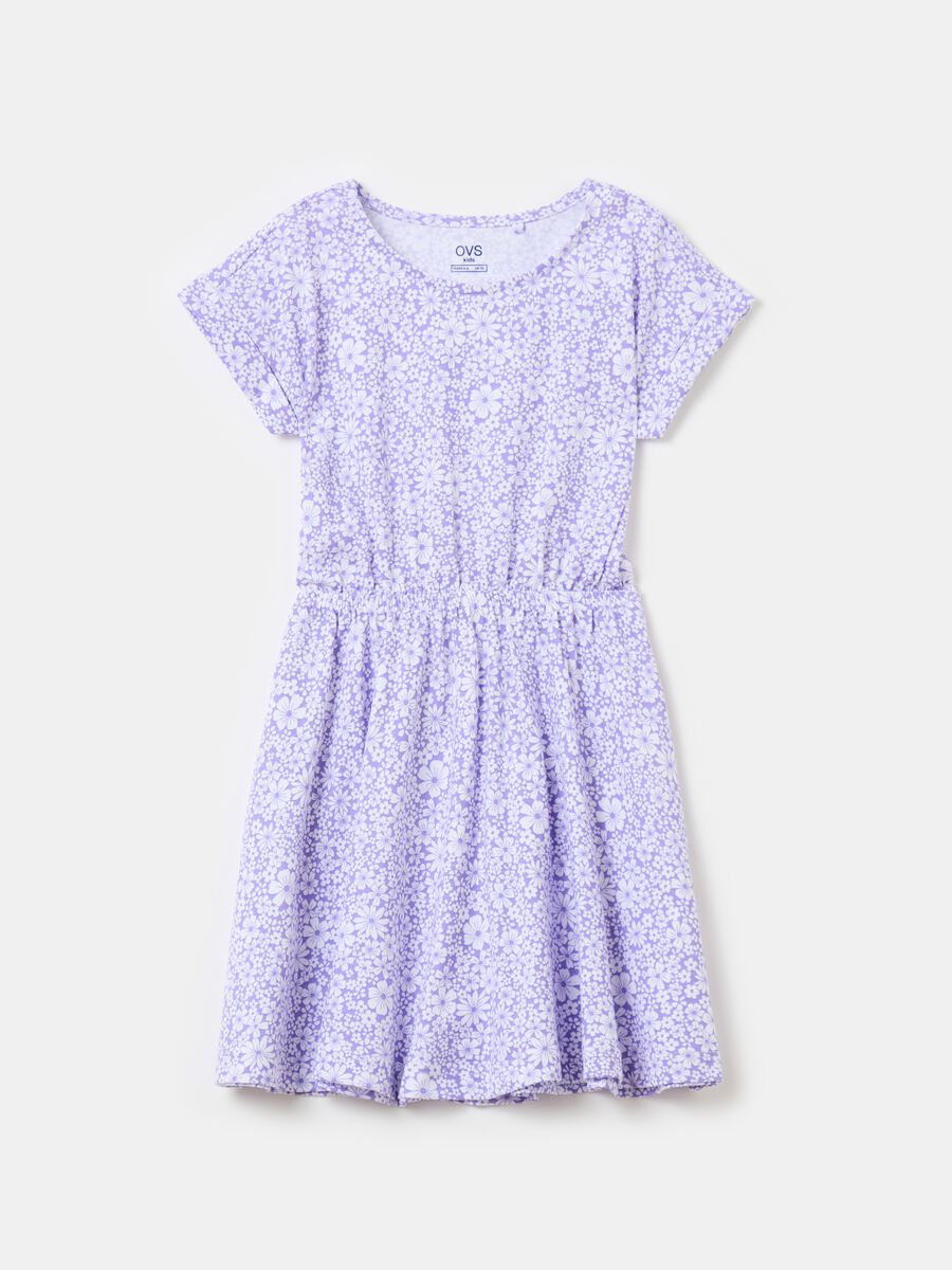 Cotton dress with small flowers print_0
