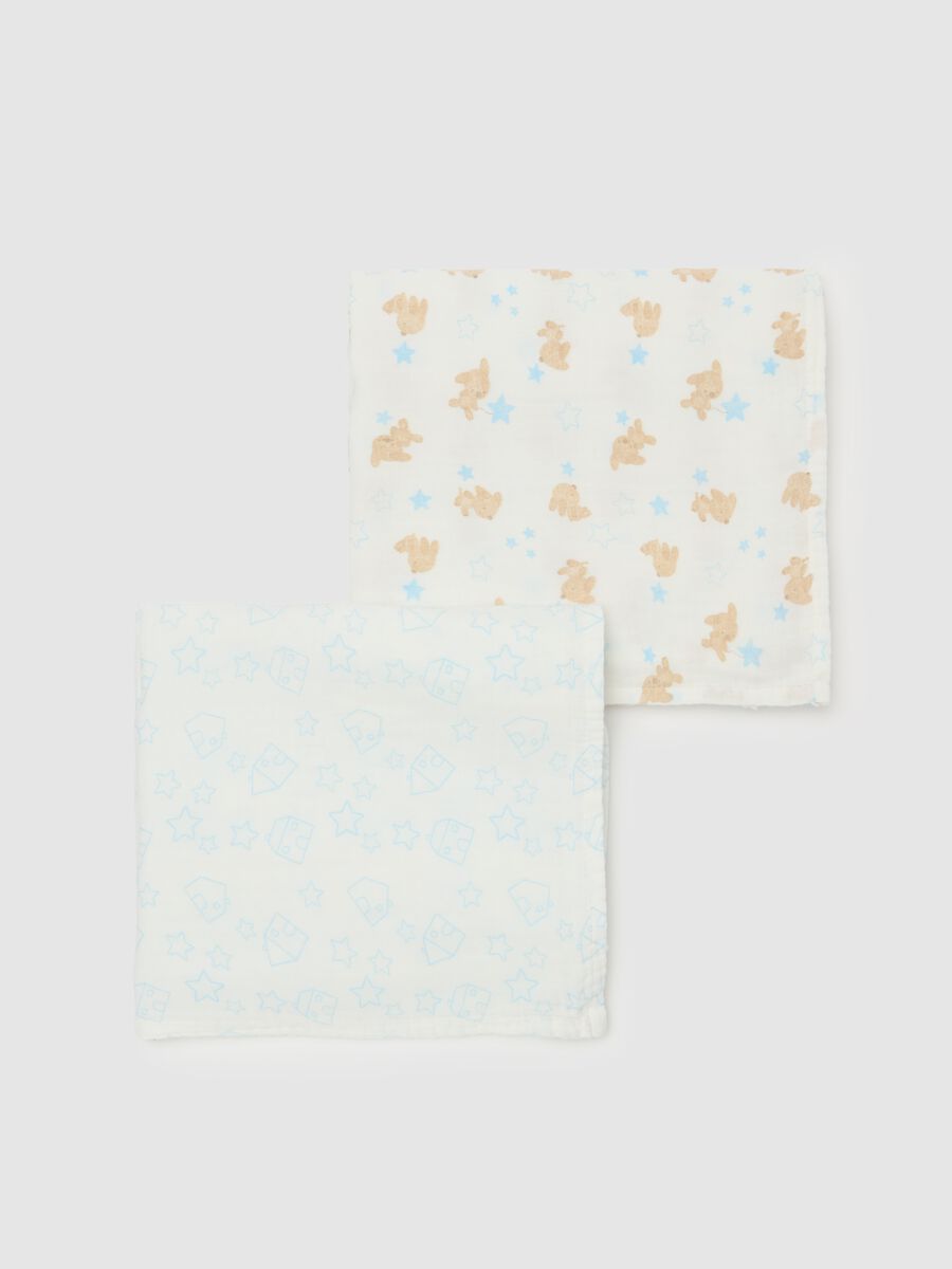 Pack of two muslin blankets with print_0