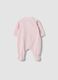Pink Minnie-themed organic cotton-blend babygrow with feet for baby girl_1
