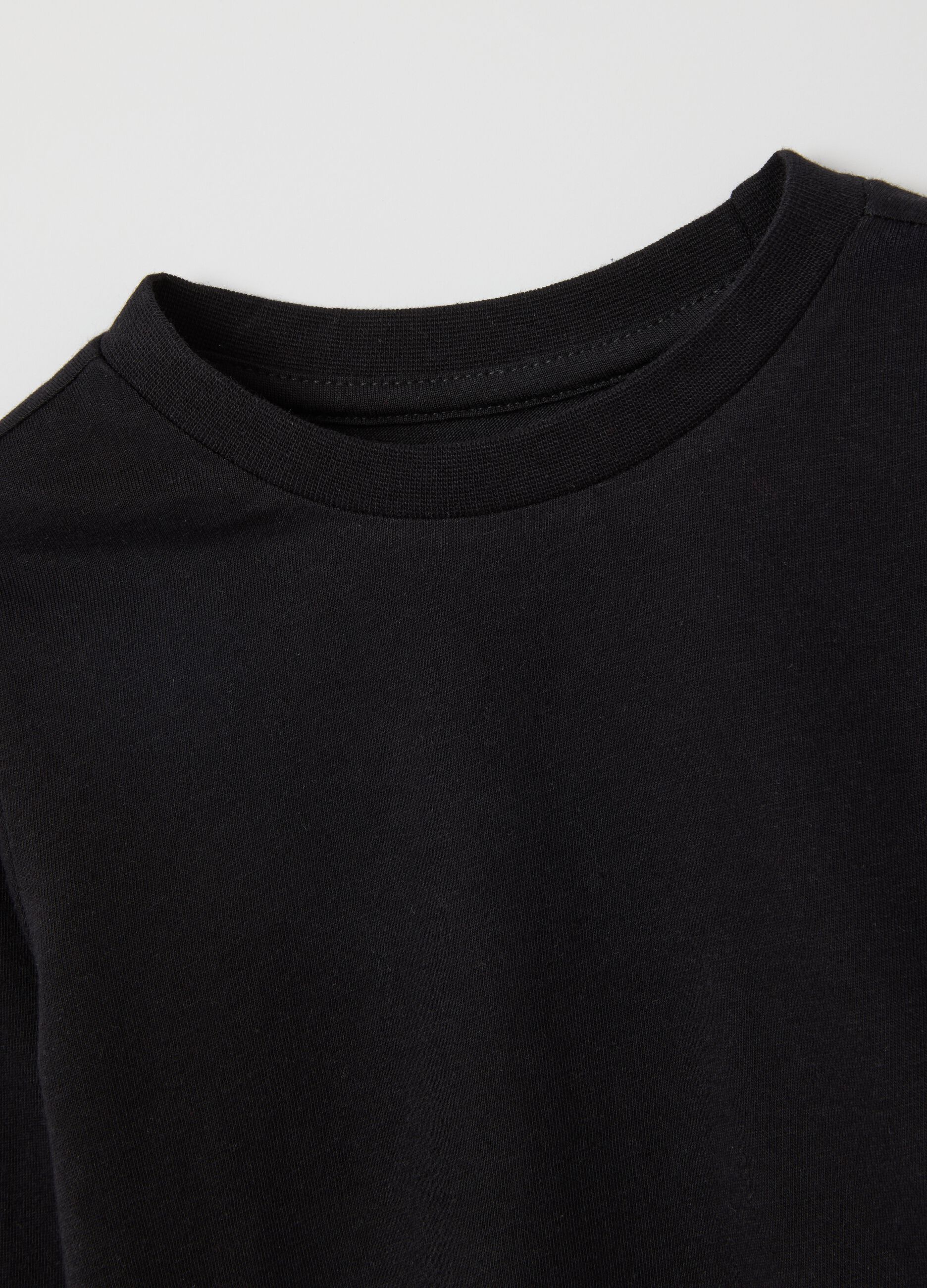 Girls' pure cotton black regular fit top