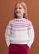 Maglione bianco girocollo in maglia jacquard regular fit_1