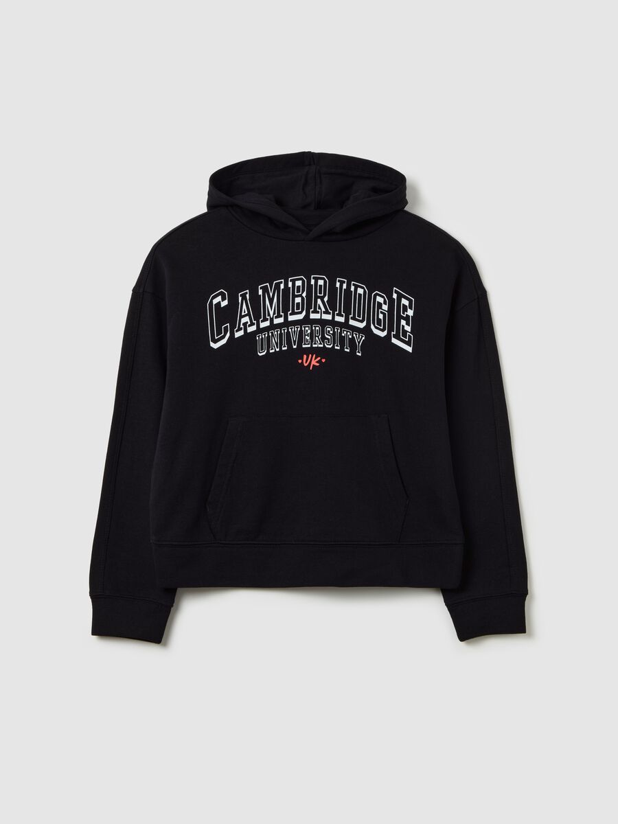 Felpa con cappuccio e stampa "Cambridge University"_3