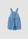 Regular fit baby blue denim cotton dungarees_1