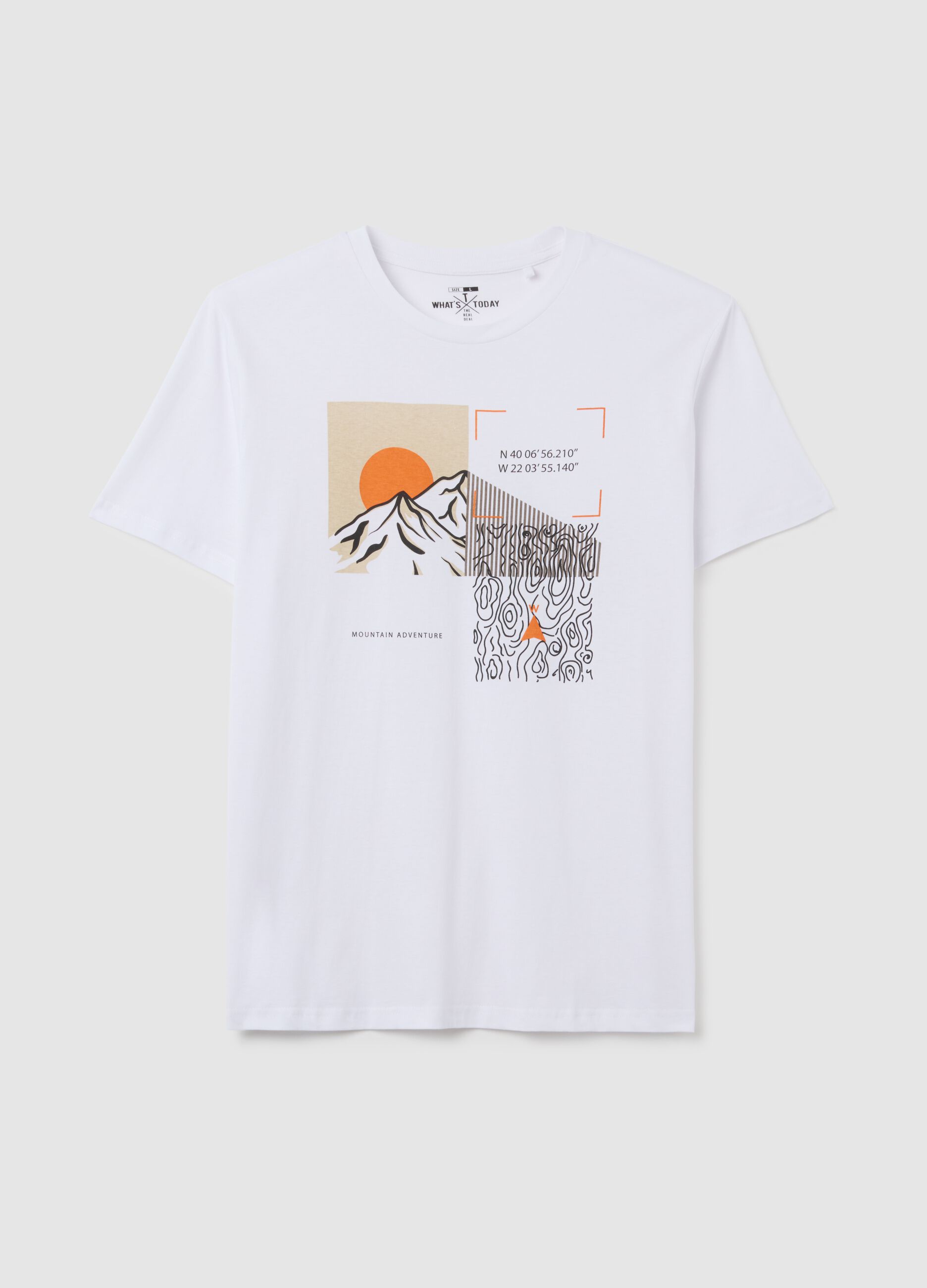 Men's Regular Fit White Pure Cotton T-shirt