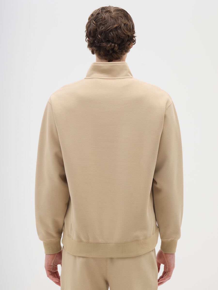 Beige Half-Zip Sweatshirt_2