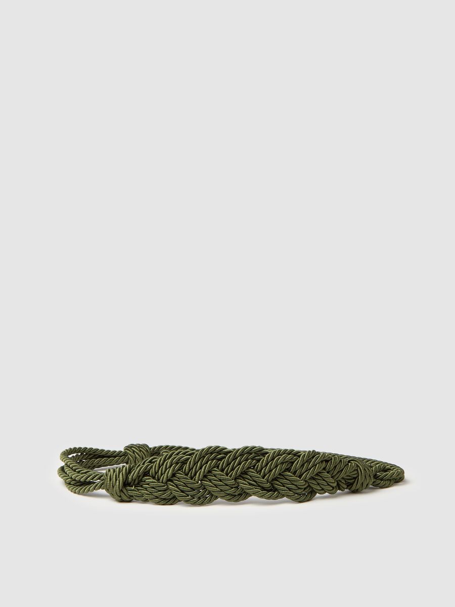 Cord belt with braiding_0