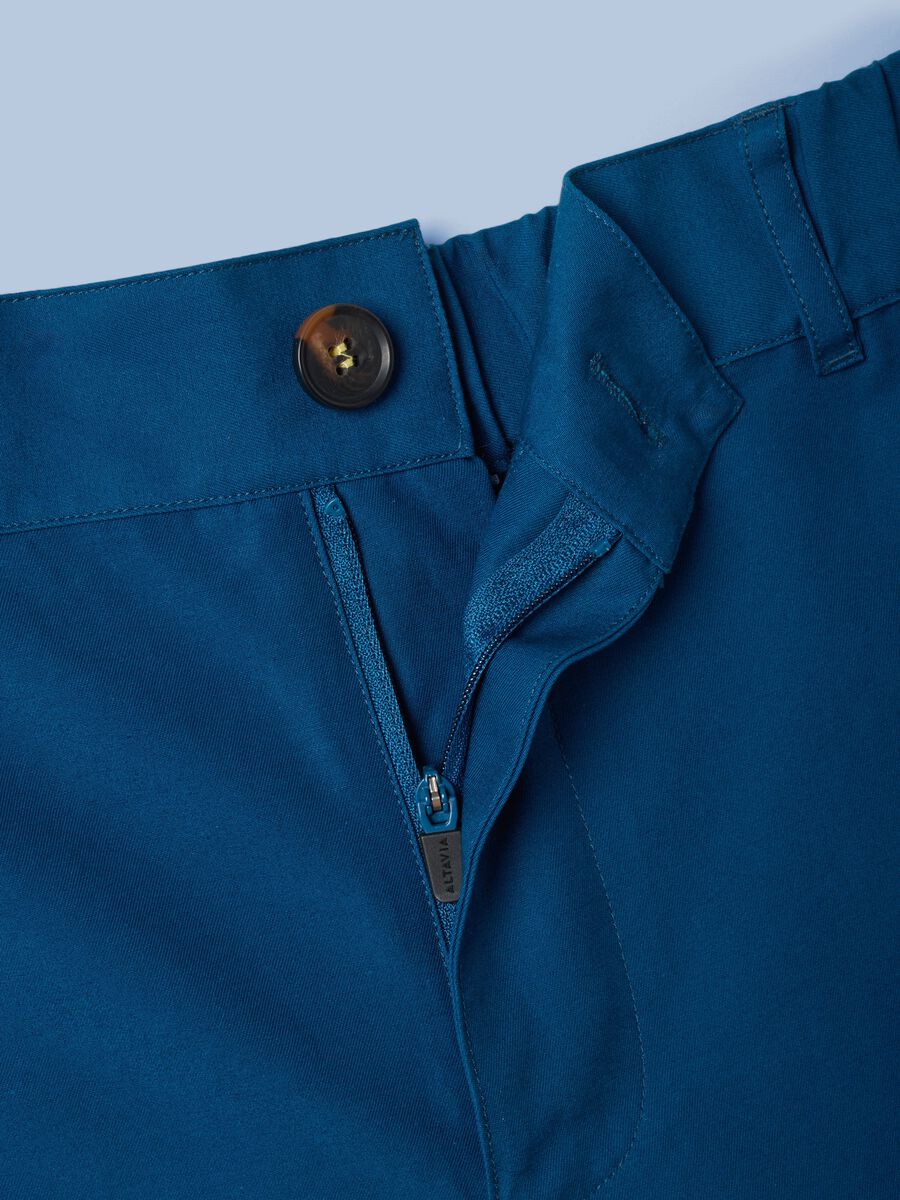 Shorts cargo ALTAVIA SAILING blu in puro cotone con vita elasticizzata_6