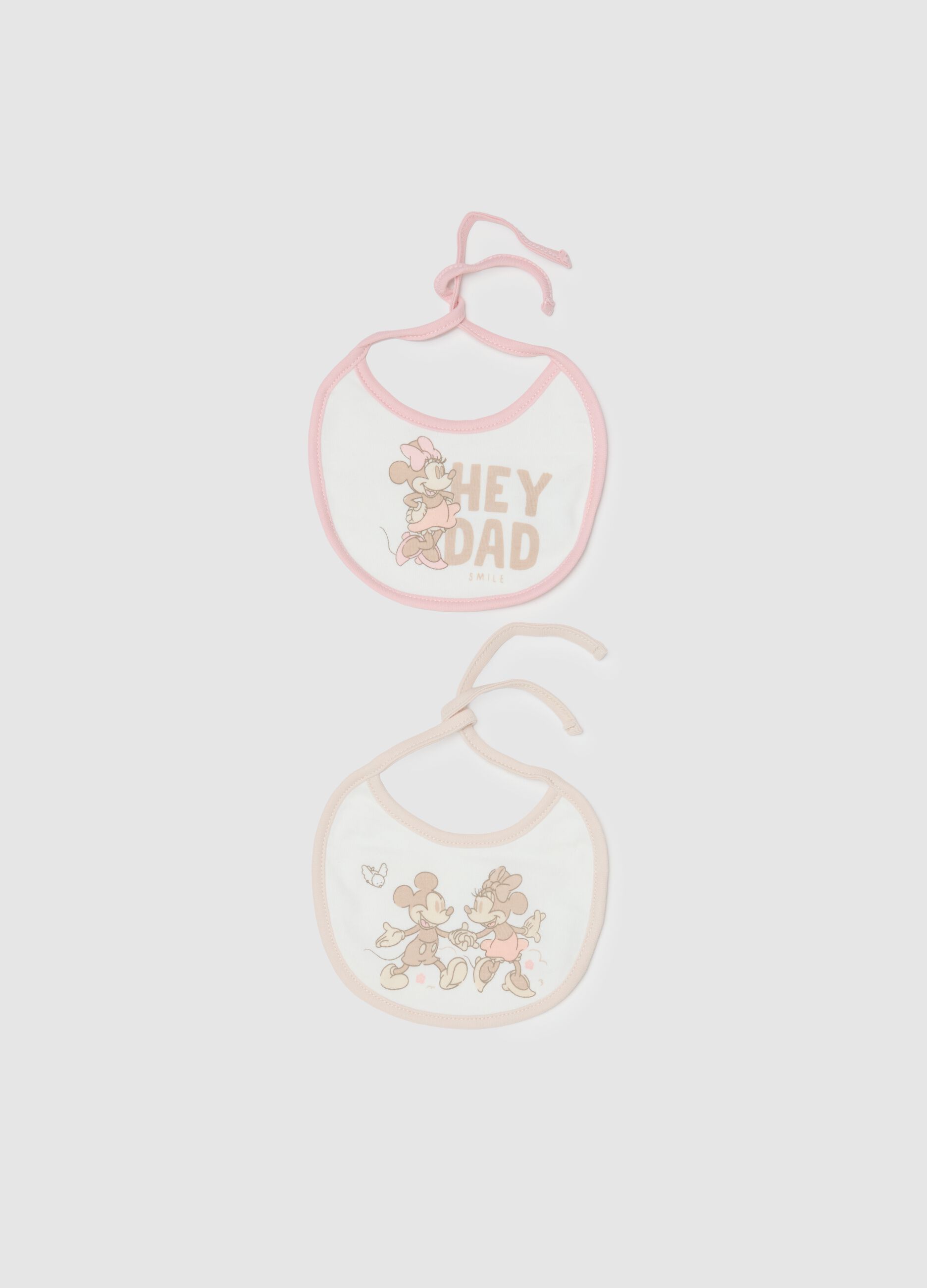 Multicoloured pure cotton baby bib set with Disney print